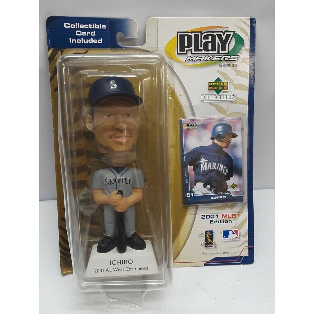 Ichiro Bobblehead Upper Deck Mariners AL West Champions 2001 Collectable Card